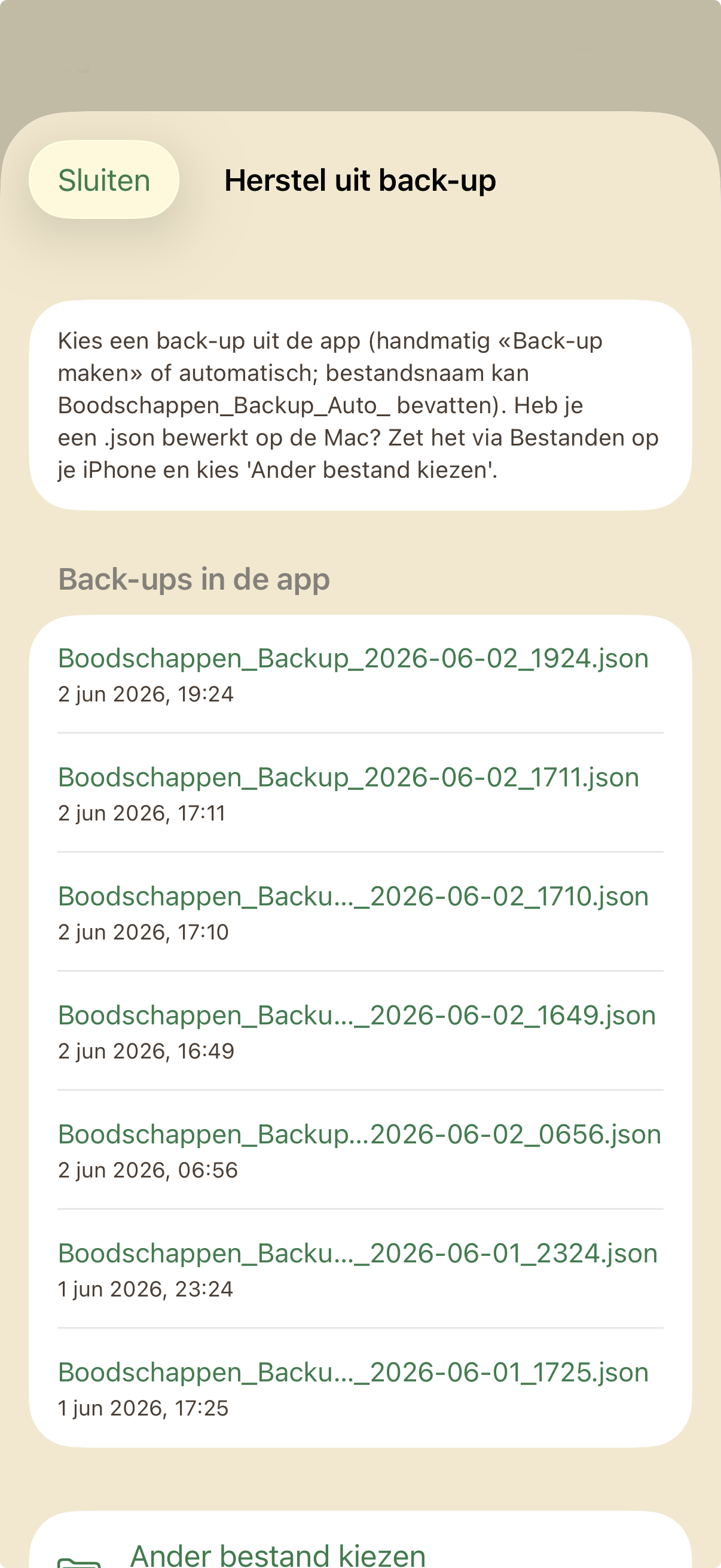 Herstel uit back-up