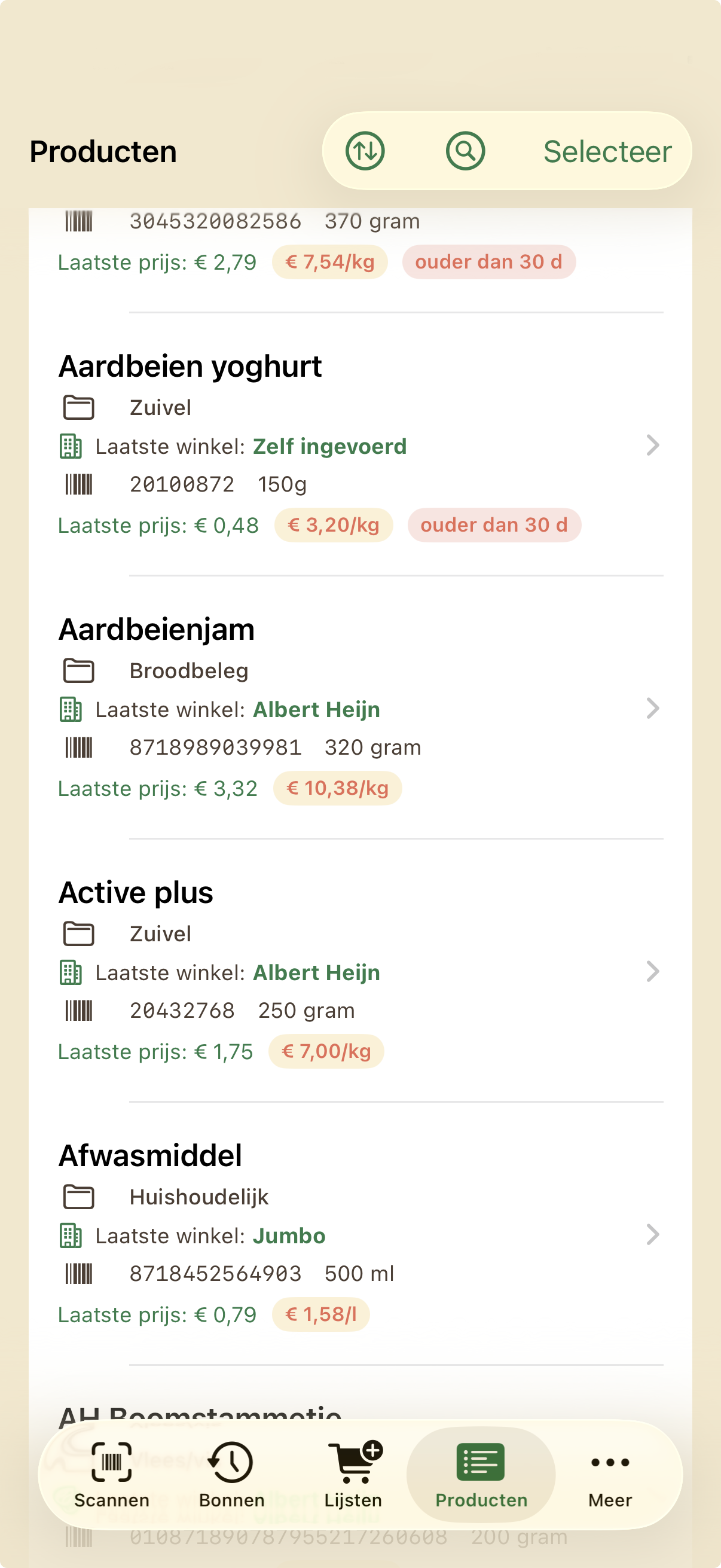 Productencatalogus