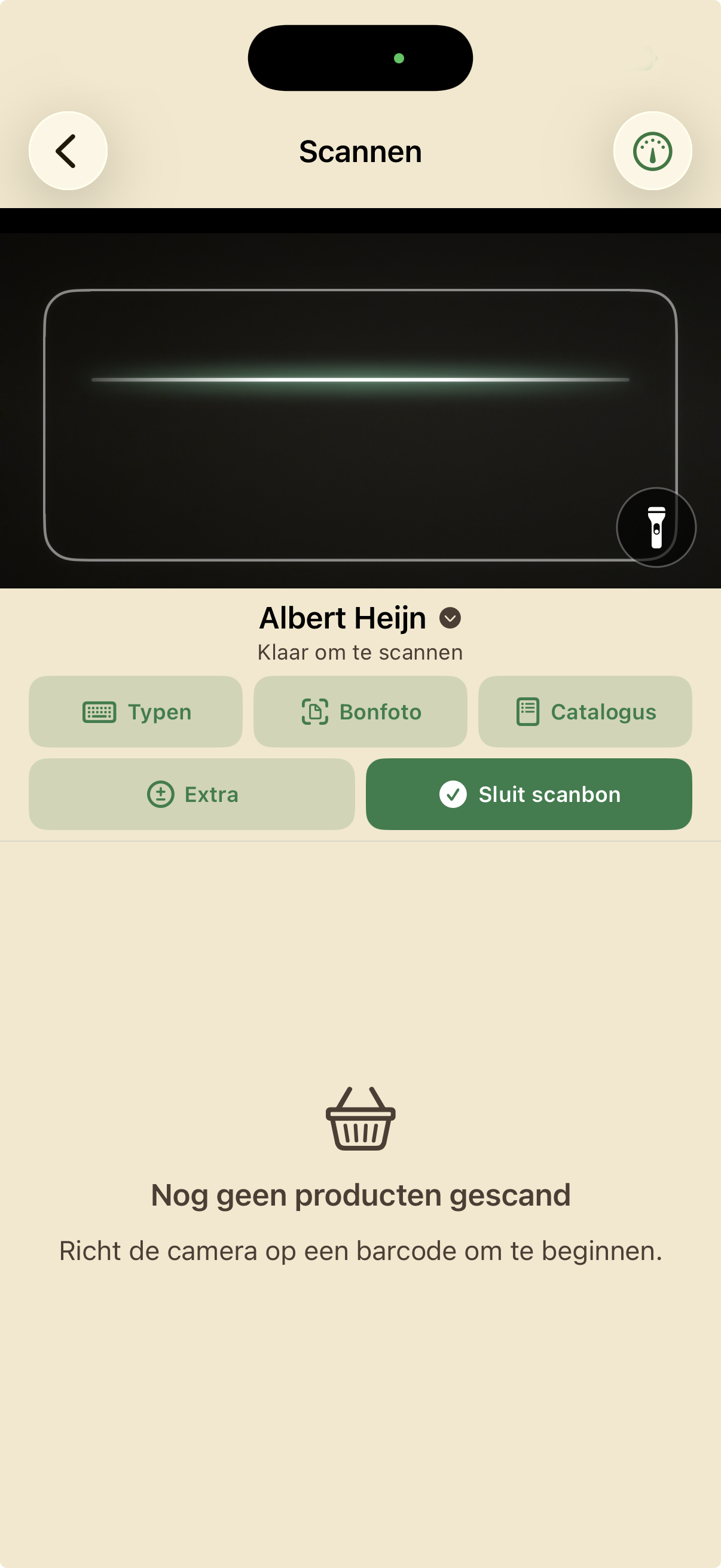Verder met scannen op startscherm