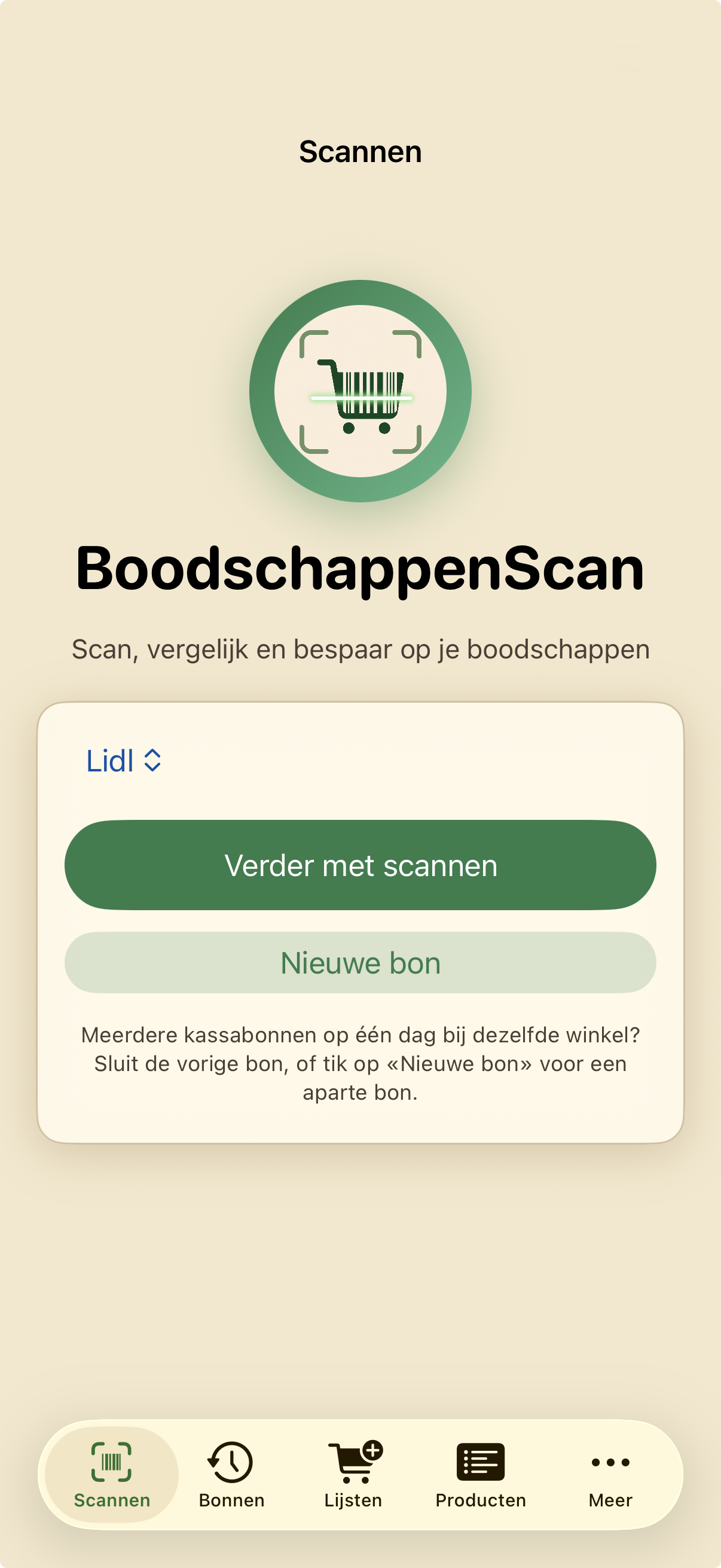 Sessie hervat in scanner